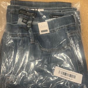 New Judy blue high rise elastic pull on slim boot cut jeans size 5/27